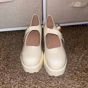 White Babydoll Heels